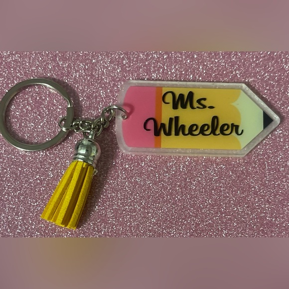 3 inch Personalized Pencil Keychain - Picture 2 of 2
